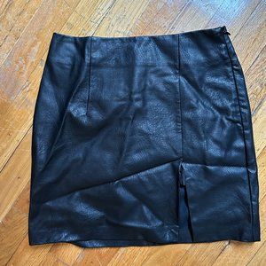 Black Leather Mini Skirt